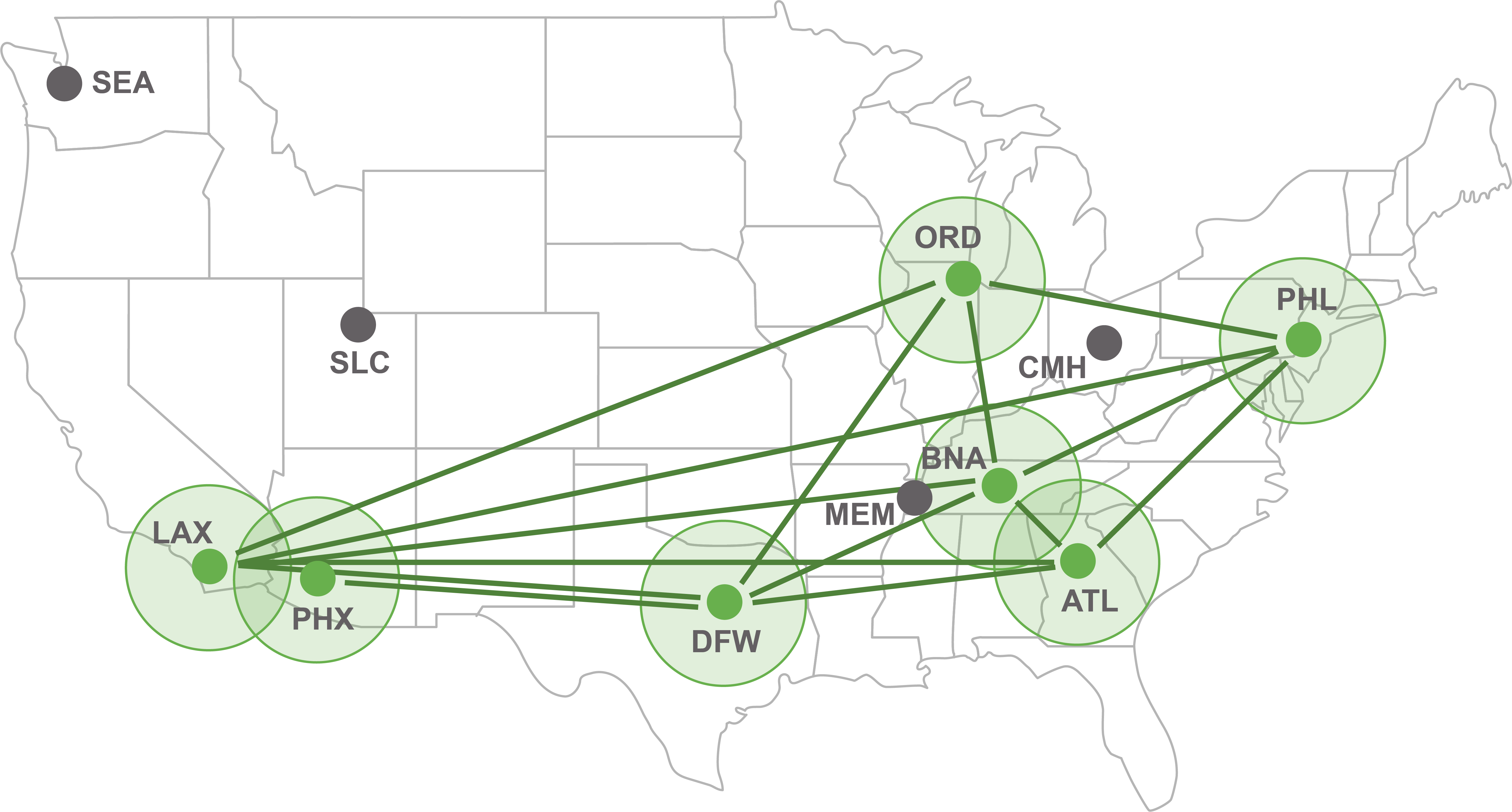 LiVe Logistics Linehaul Network Map